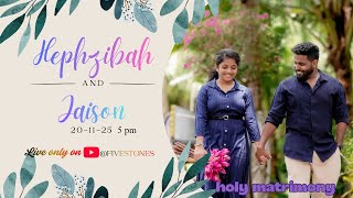 Wedding Ceremony | Hephzibah & Jaison | Five Stones Ministries Live