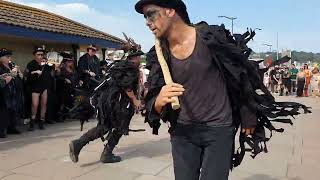 Beltane Border Morris dancing Tamara, Teign Maritime Shanty Festival, Teignmouth, Devon 9/9/2023