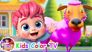 Baa Baa Black Sheep - Catch the Colorful Sheep! | KARAOKE! | Kids color TV | Sing Along With Me!