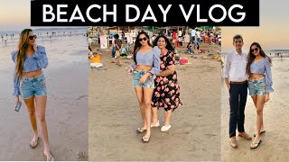 BEACH DAY VIBES VLOG | DAY OUT WITH PARENTS | BEACH VLOG | MUMBAI
