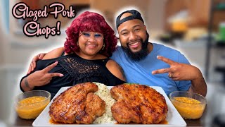 GLAZED PORKCHOPS MUKBANG! T&LEETV