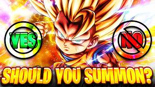 SHOULD YOU SUMMON LEGEND SSJ3 GOKU MINI EDITION! (Dragon Ball Legends)