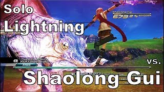 Solo Lightning vs. Shaolong Gui (FFXIII, Stopga Spam Experiment)