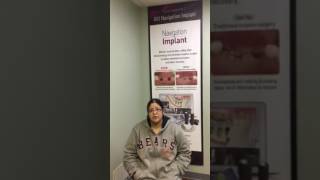 Dental implant testimonial.