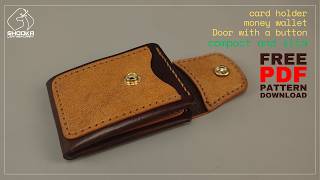 Making Beautiful Minimalist bifold leather wallet, compact and slim