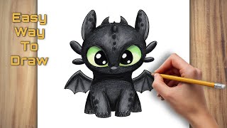 How To Draw Toothless From How To Train Your Dragon
