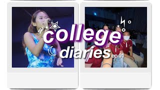 college diaries ep. 01: day 1 & 3 of PSYCH DAYS, singing contest, meet my batchmates 📓☕️