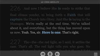 Rapturing Faith Climax Comes By Listening To The Fivefold? William Branham