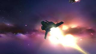 Homeworld Remastered - 1 Gun platform VS 5 Tai Interceptors