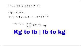 CONVERT Kg TO POUND AND POUND TO kg | Kg to pound (lb) conversion | pound (lb) to kg conversion