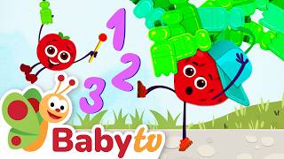 Les amis fruités chantent Dix bouteilles vertes ! | Chanson pour compter | BabyTV