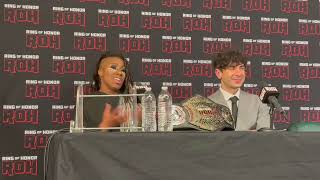 ROH's Athena in the Death Before Dishonor 2023 Media Scrum - Trenton