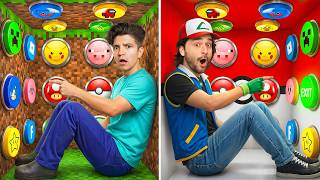 Trapped With 100 VIDEO GAME Mystery Buttons!