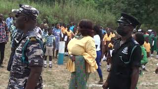 Inspection of parade by Hon Kiki, Biakoye DCE during the 66th independence day celebration