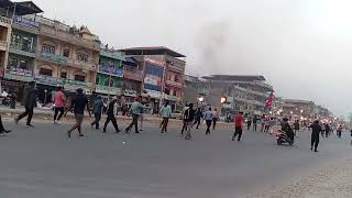 राजाबादीहरूकाे राँके जुलुस सहितकाे आन्दाेलन कावासाेती नवलपुरमा ।