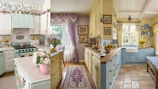 🌻 ENTER A VINTAGE Cottage Kitchen in Pastel Tones | Curtain Styles & Cozy Decor Ideas, Refresh Space
