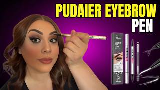 2-in-1 Eyebrow Pen Review | Natural Hair-Like Brows with Pudaier