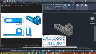 AutoCAD 3D Modeling for Beginners | Easy Mechanical Part from 2D Drawing