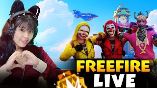 🔴FREE FIRE LIVE WITH RIYA AND 1 VS 4 GUILD TEST😎 #classyff #fflive #nonstopgaming #girlgamer