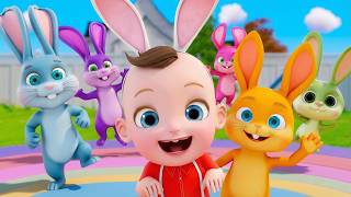 Hop Little Bunnies 🐰 | Bunny Hop Dance Song for Kids | Nursery Rhymes & Baby Songs