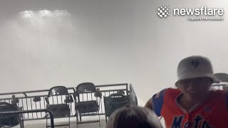 Intense Hailstorm Overwhelms Basesball Stadium || Newsflare