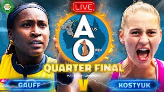 GAUFF vs KOSTYUK | Australian Open 2024 | LIVE Tennis Play-By-Play Stream