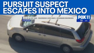 Police chase: CHP in pursuit of stolen minivan in LA