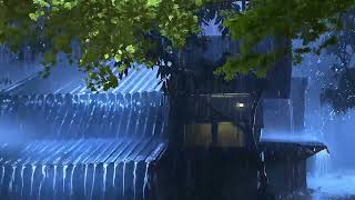 Adieu l'insomnie avec la pluie battante et le grondement du tonnerre sur un toit