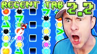 THE CRAZIEST 2.2 RECENT TAB RUN SO FAR [Geometry Dash 100 Life Challenge]
