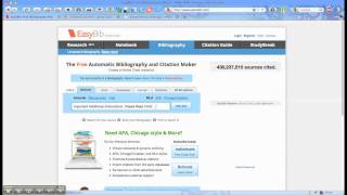 Dave's Tutorial for citing a "credible source" using EasyBib.com