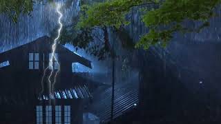 Bruits de pluie et de tonnerre sur le toit –Ambiance nocturne relaxante pour le sommeil profond🧘‍♂️🌙