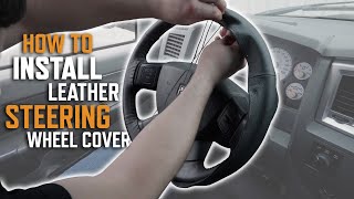 How To Install Leather Steering Wheel Cover - Hand Stitching - LeatherSeats.com
