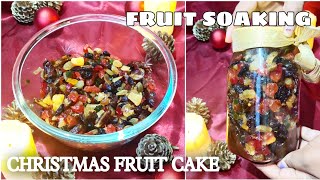 How to soak fruits for Christmas Cake | Fruit soaking/ cake mix