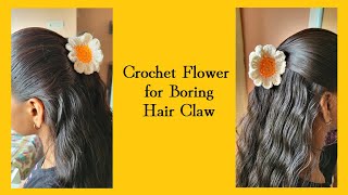 Crochet Flower to Enhance Hair Claw | Hair Accessories | #tutorial 377