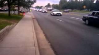 Cortege of Police Officer Funeral Killed at JF