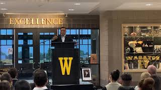 Latinos In Action Founder & CEO, Dr. José Enriquez, speaks at WHS's 2021 Hall of Fame Induction