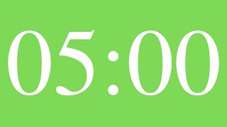 5 Minute Green Screen Timer | Timer Green Screen 5 Minutes