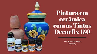 Live Arte que Faz | Pintura em cerâmica com as Tintas Decorfix 150 | Davi Jansen