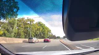 Street racers speeding and weaving