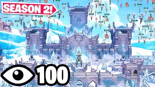 I Got 100 Players To Land At FRIGID FORTRESS in Fortnite! (Season 2 Update)