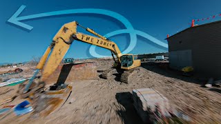 "Urban Playground Unleashed: FPV Freestyle Soars Through Construction Site!"