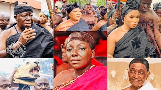 OMG!😢LadyJulia, Mansonkwantahemaa & Mamponghemaa shed heavy tears at Asantehemaa Oneweek Celebration