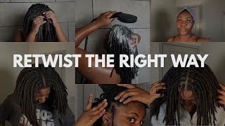 At Home Loc Wash + Retwist Routine | In Depth Tutorial 