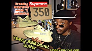 “VERY RARE” Adidas Yeezy Boost “Sulfur” Unboxing/ Supreme Week 11 Unboxing🔥🔥🔥