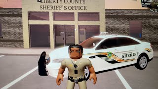 ROLE PLAYING AS A SHERIFF ON (ROBLOX)