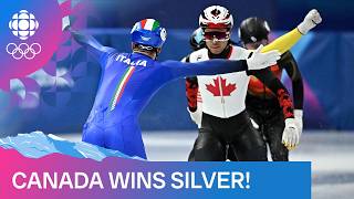 Canada wins silver in CLOSE short track speed skating mixed team relay final at Milano Cortina 2026