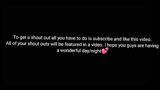 How to get a shout-out!