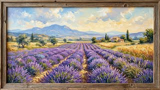 Golden Light on Lavender Fields, Provence - 3-Hour Impressionist Screensaver