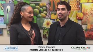 Ashley Brown and Oscar Trujillo singing for Assisted Home Health and Hospice Foundation