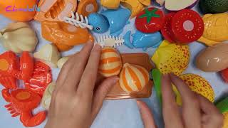 Satisfying cutting seafood |Cutting vegetables  with fruits in 8 minutes ASMR Cutting |Chindolls 
